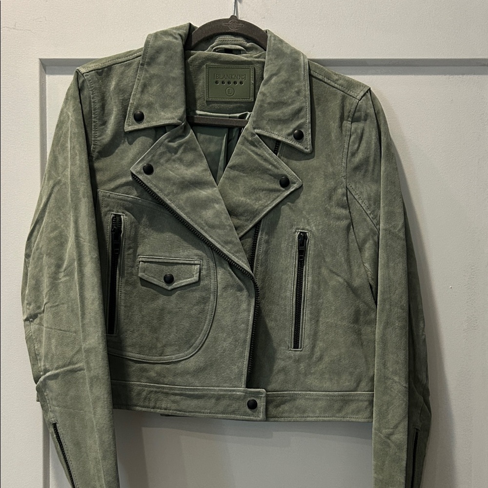 Blank NYC Olive Suede Jacket